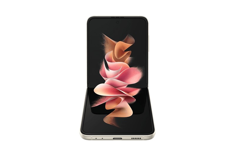 Celular-Galaxy-Z-Flip3-5G-Cream-256-gb-front-flip